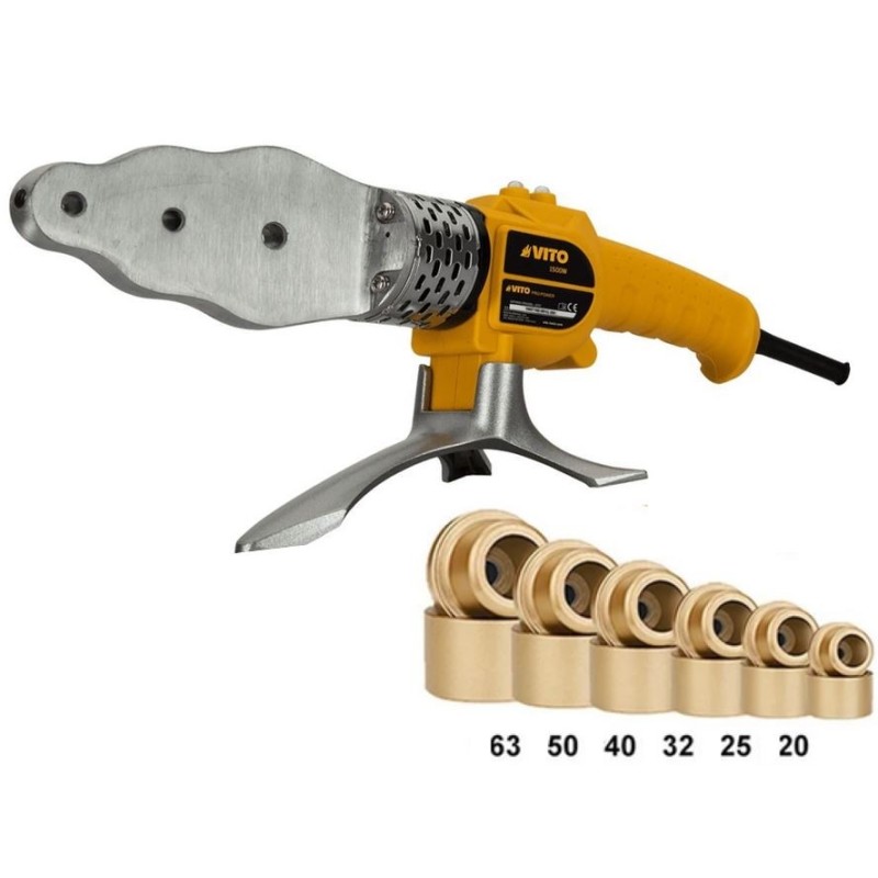 Tube Welding Machine 1500W 6 Adapters 20-63mm