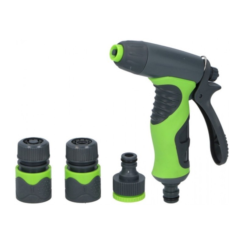 Kit Arrosage 4 pièces 8 modes pulvérisation Poignée Softgrip Raccord