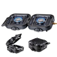 Cocina de gas 2 quemadores 4600W Plegable Quemadores inoxidables KEMPER