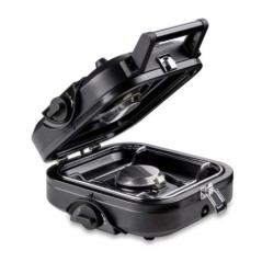 Foldable 2-Burner Gas Stove 4600W Stainless Steel Burners Cartridge