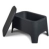 Table basse de jardin résine 59x39x36 cm couvercle amovible résistan