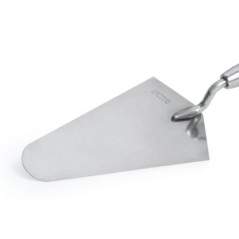 Cazzuola da muratore 220mm Acciaio Inox forgiata rotonda Manico in legno