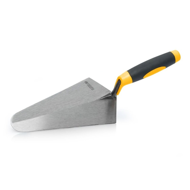 Truelle de maçon forgée ronde 220mm Acier trempé Manche bi-matière V