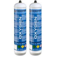 Bouteille oxygène 110 bar Pack x2 M10 Bi-gaz Jetable 110L KEMPER
