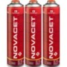 Pack de 3 Cartouches Gaz 330g Butane Propane Valve 7/16 Volume 600ml