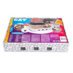 Arranhador de Gato em Cartão Ondulado Resistente com 2 Bolas