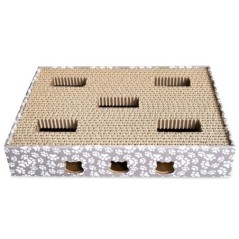 Durable Corrugated Cardboard Cat Scratcher with 2 Balls