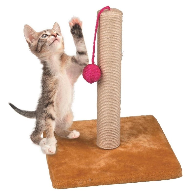 Griffoir pour Chat Balle Tour Sisal 30x30x35cm Marron KZ GARDEN