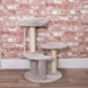 Arbre à Chat 62 cm 3 Plateformes MDF Griffoir Sisal Corde de