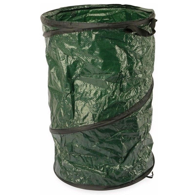Sac de Jardin 120L Pliable 45x75cm Plastique Vert Poignées KZ GARDEN