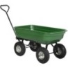 Chariot de jardin 75L 200kg Benne basculante 4 roues pneumatiques KZ