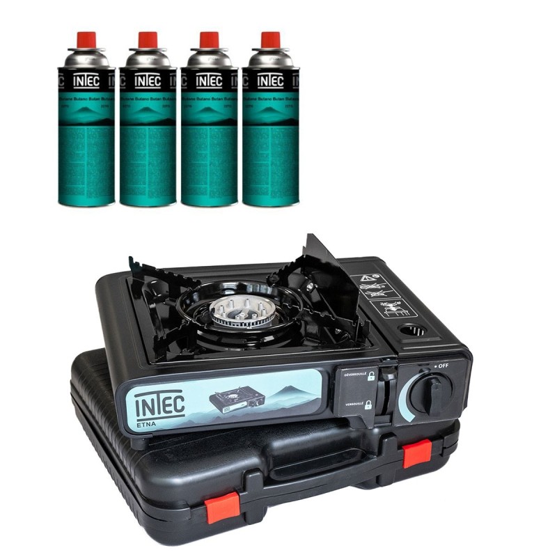 Portable Gas Stove 2200W with 4 Cartridge Ignition