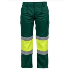 Pantalon de travail haute visibilité Taille 46 Multipoches 65% Polye