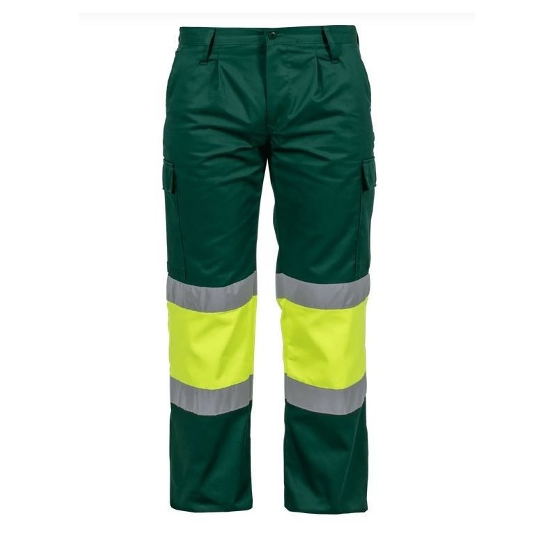 Pantalon de travail haute visibilité Taille 48 Multipoches 65% Polye