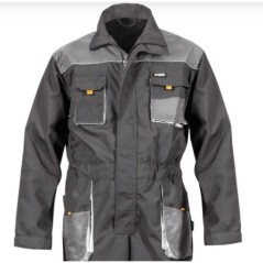 Comfort Plus Work Coverall Size L Gray 9 Pockets