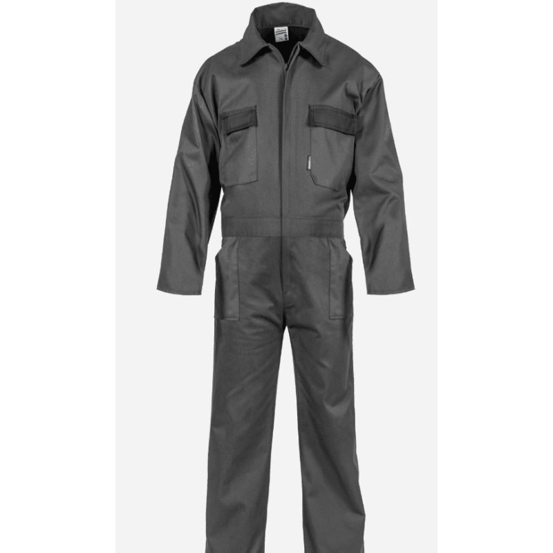 Combinaison de Travail 5 Poches Gris/Noir Taille L Polyester/Coton F