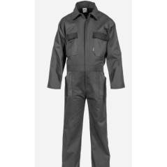 Combinaison de Travail 5 Poches Fermeture Éclair Polyester/Coton GRI
