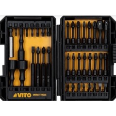 Coffret de 38 Embouts pour Visseuse à Choc Acier S2 Chrome Vanadium