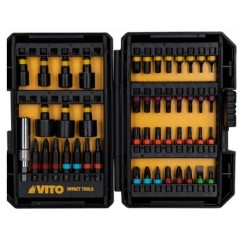 Coffret 47 Embouts pour Visseuse à Choc Acier S2 JR Chrome Vanadium