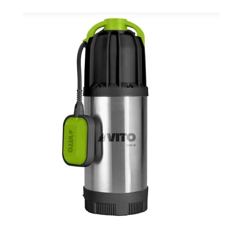 Pompe à eau immergée 1000W Débit 6500 L/h Hauteur 40m INOX VITO