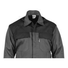 Gray/Black Work Jacket XXL Polyester/Cotton 4 Pockets