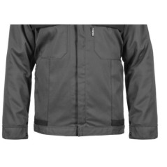 Gray/Black Work Jacket XXL Polyester/Cotton 4 Pockets