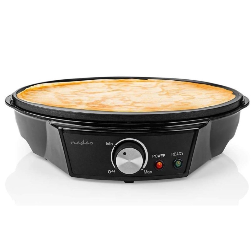 Crêpière électrique 1200W Ø30 cm Réglage Température Revêtement Anti