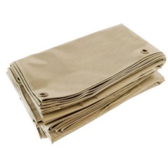 Bâche Pergola 4x3m Beige PVC Anti-UV Étanchéité Totale KZ GARDEN