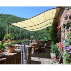 Telo Pergola 4x3m Beige PVC Anti-UV Impermeabilità Totale KZ