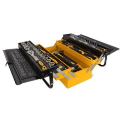 Caisse à outils 90 pièces Chrome vanadium Métal antichoc 49x22x28cm