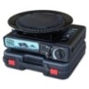 Réchaud gaz portable 2200W Allumage Piezo Plaque Grill Ø25cm Acier r
