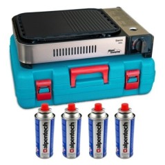 Plancha à gaz 2100W Surface 30x24cm Allumage Piezo ALPEN CAMPING