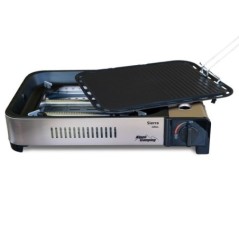 Chapa a gás 2100W Superfície 30x24cm Ignição Piezo ALPEN