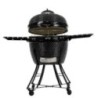Barbecue Kamado Noir Cuve Céramique Ø 61cm Grille Ø 52cm Chariot Aci