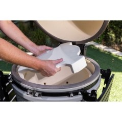 Black Kamado Barbecue Ceramic Bowl Ø 61cm Grid Ø 52cm