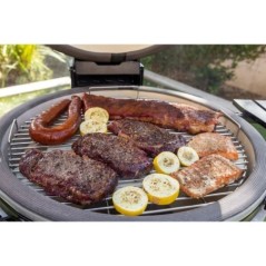 Barbecue Kamado Noir Cuve Céramique Ø 61cm Grille Ø 52cm
