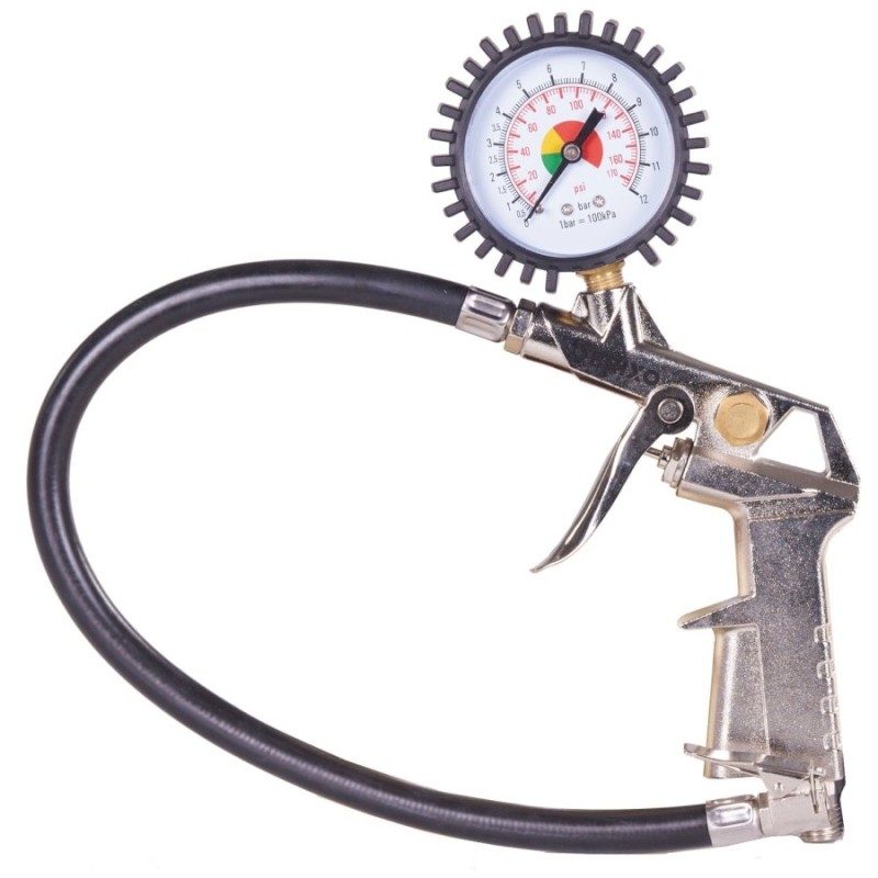 Pistolet de gonflage à air comprimé Manomètre 140 PSI Tuyau 500mm Ra