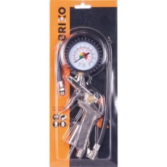 Pistola per gonfiaggio ad aria compressa Manometro 140 PSI Tubo