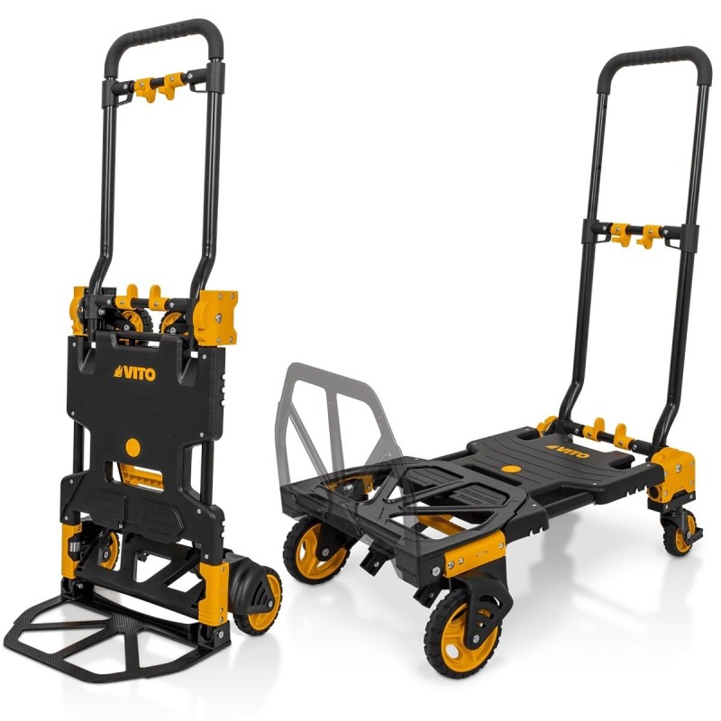 Chariot de manutention Diable Pliable 2 Positions Charge 137 KG Roue