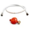 Flexible Gas Hose Kit 1.50m Screwable + 37 mbar Regulator