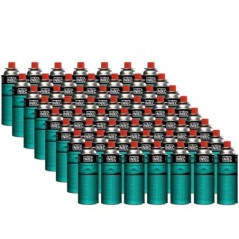 Pack 56 Cartouches de Gaz Camping 227g Butane UN2037 Sécurité Sans F