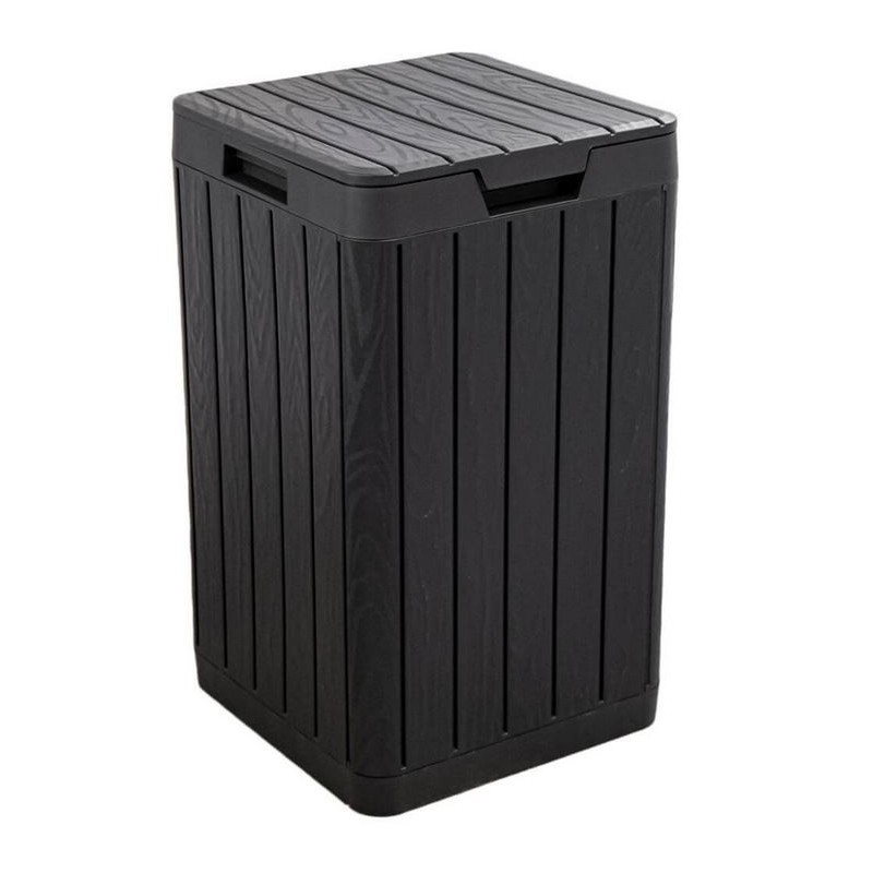 Baú de jardim 80L resina inalterável 38x38xH65 cm