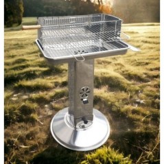 Houtskoolbarbecue Roestvrij Staal Grill 58x38cm Spit
