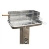 Barbecue a Carbone Inox Griglia 58x38cm Spiedo