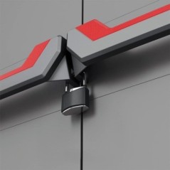 Armadio di stoccaggio 38x39x173 cm 2 Porte 3 Ripiani