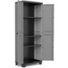 Storage Cabinet 38x39x173 cm 2 Doors 3 Shelves