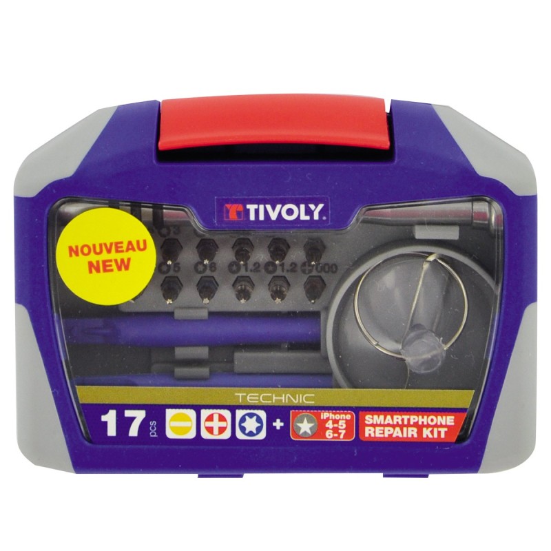 Coffret ouverture/réparation Appareils High-Tech 17 pièces Gris