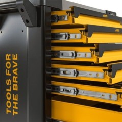 Carrinho de oficina 7 gavetas 221 peças Porta lateral 4