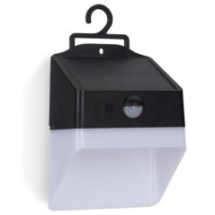 Lampada LED solare 2W Nera Sensore Movimento 120° Batteria