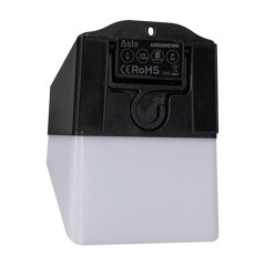 Lámpara LED solar 2W Negra Detector Movimiento 120° Batería